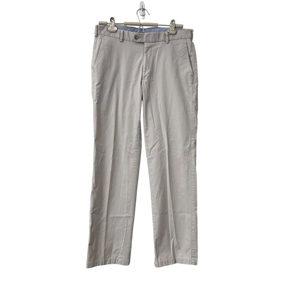 Peter Millar Mens Concorde Garment Dyed Trouser Pants in Stone Size 32